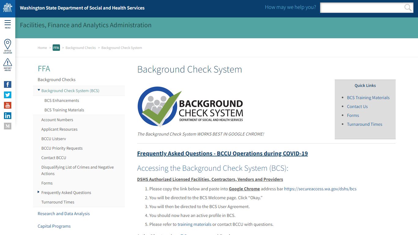 Background Check System | DSHS - Washington
